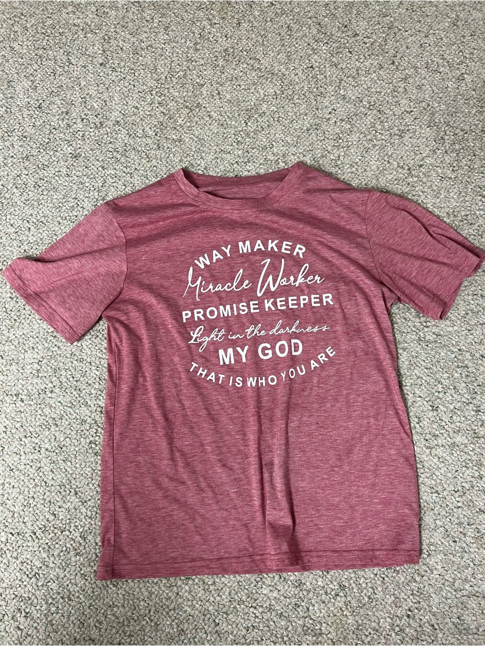 Women's Short Sleeve Tee in Dusty Rose - Casual Crewneck
